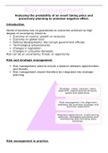 Grade 11 Business studies notes on risk management 