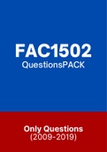 FAC1502 - Exam Questions PACK (2009-2019)
