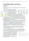 Summary and lecture notes Food Chemistry, FCH20806, WUR