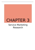 Chapter 3: Service Marketing Research 