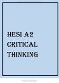 HESI A2 CRITICAL THINKING 2020 FINALS QUESTION BANK.