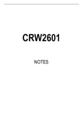 CRW2601 Summarised Study Notes