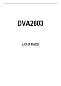 DVA2603 EXAM PACK 2022