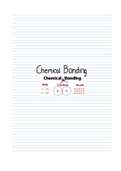 Thorough notes that cover all important and confusing issues in the chemistry (IEB) chemical bonding section  