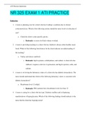NR 325 Exam 1 ATI Practice (Endocrine) Questions and Answers; Chamberlain