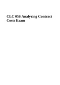 CLC 056 Analyzing Contract Costs Exam