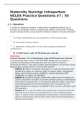 Maternity Nursing: Intrapartum NCLEX Practice Questions #7 | 55 Questions| 21/2022 UPDATE