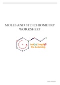 Mole and Stoichiometry worksheet