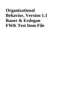 Organizational Behavior, 15e (Robbins/Judge) FULL TEST BANK QUESTIONS AND ANSWERS