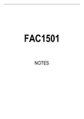 FAC1501 Summarised Study Notes