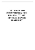TEST BANK FOR IMMUNOLOGY FOR PHARMACY, 1ST EDITION, DENNIS FLAHERTY.
