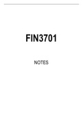 FIN3701 Summarised Study Notes