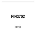 FIN3702 Summarised Study Notes