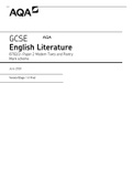 GCSE English Literature 8702/2- Paper 2 Modern Texts and Poetry Mark scheme June 2018