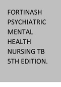 FORTINASH PSYCHIATRIC MENTAL HEALTH NURSING TB 5TH EDITION