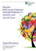 BTEC Level 3 National Extended Diploma in Health and Social Care