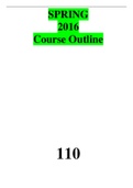 SPRING 2016 Course Outline
