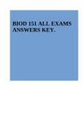 BIOD 151 All Exams Answer Key