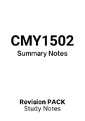 CMY1502 Notes for 2023 (Summary for Pillar 1 to 3 and Key Concepts)