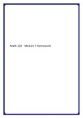 Math 222 - Module 7 Homework.