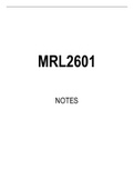MRL2601 Summarised Study Notes