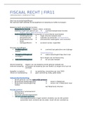 College aantekeningen en uitwerkingen sheets Fiscaal Recht (VEMFIR11) 