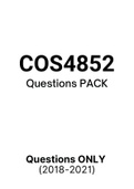 COS4852 - Previous Exam Papers (2018-2021) 
