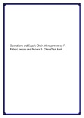 Operations and Supply Chain Management by F. Robert Jacobs and Richard B. Chase Test bank