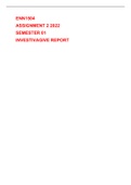 ENN1504 Assignment 02 | Semester 01 2022 | INVESTIGATIVE REPORT