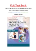 Leddy & Pepper’s Professional Nursing 9th Edition Hood Test Bank ISBN : 9781496351364