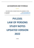 2022 LAW OF PERSONS PVL1501 SUMMARISED NOTES