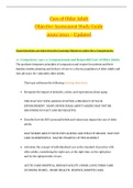 Care of Older Adult : Objective Assessment Study Guide : 2020/2021 – Updated