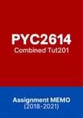 PYC2614 - Tutorial Letters 201 (Merged) (2018-2021) (Questions&Answers)