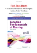  Test Bank for Canadian Fundamentals of Nursing 6th Edition by Potter ISBN: 9781771721134