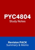 PYC4804 - Notes (Summary)