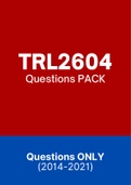 TRL2604 - Exam Questions PACK (2014-2021)