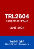 TRL2604 (Notes, QuestionsPACK, Tut201 Letters)