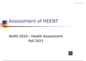 NURS 2020 Health Assessment Presentation Fall 2021 | Assessment of HEENT