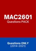 MAC2601 - Exam Revision Questions (2014-2021)