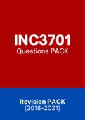 INC3701 (Notes, ExamPACK, QuestionPACK, Assignment PACK)