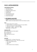 Capital Budgeting Notes Management Accounting