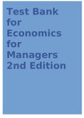 Test Bank for Economics for Managers 2nd Edition