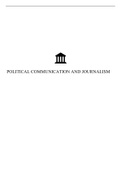 Summary Lectures and Readings for Political Communication & Journalism