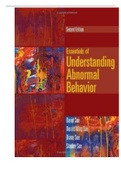 Test bank for Understanding Abnormal Behavior 10th pyc3702