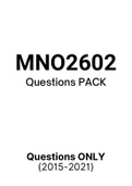 MNO2602 - EXAM Questions PACK (2015-2021)