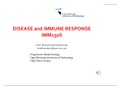 Immunology-Disease and Immune response 