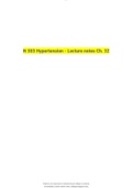 N 303 Hypertension - Lecture notes Ch. 32