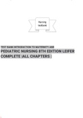 TEST BANK INTRODUCTION TO MATERNITY AND PEDIATRIC NURSING 8TH EDITION LEIFER|ALL CHAPTERS