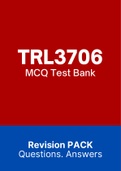 TRL3706 (ExamPack, QuestionsPACK)