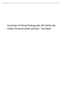 Essentials of Dental Radiography 9th Edition By Evelyn Thomson,Orlen Johnson - Test Bank.pdf